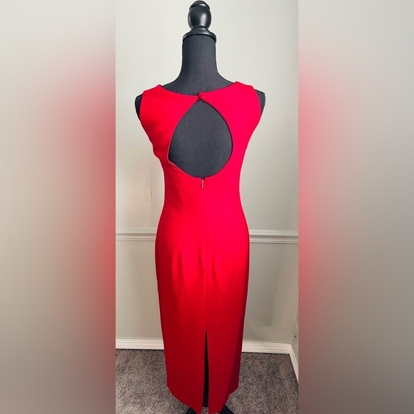 CAROLE Little Crimson Red Cut Out Back Sleeveless Maxi Dress Size 4 - Picture 2 of 10
